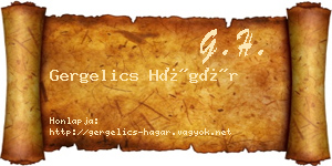 Gergelics Hágár névjegykártya
